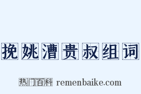 挽姚漕贵叔组词是什么意思的图片